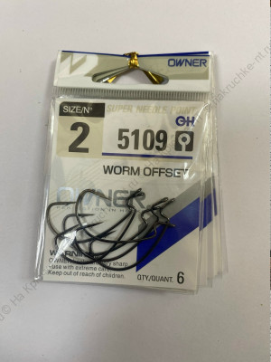 OWNER Крючок "Worm Offset" №2/6шт (5109) OWNER Крючок "Worm Offset" №2/6шт (5109)
