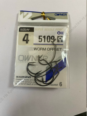 OWNER Крючок "Worm Offset" №4/6шт (5109) OWNER Крючок "Worm Offset" №4/6шт (5109)