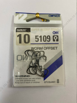 OWNER Крючок "Worm Offset" №10/8шт (5109) OWNER Крючок "Worm Offset" №10/8шт (5109)