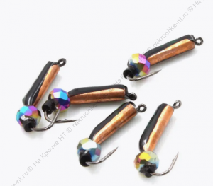 Мормышка вольф. безнасадочная "ЯМАН" Столбик №5, d-2 мм, L-9.5 мм, вес 0,83 гр., кристалл хамелеон, Мормышка вольф. безнасадочная "ЯМАН" Столбик №5, d-2 мм, L-9.5 мм, вес 0,83 гр., кристалл хамелеон,