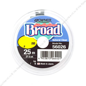 OWNER Леска Broad 25м 0,12мм 1,5кг OWNER Леска Broad 25м 0,12мм 1,5кг