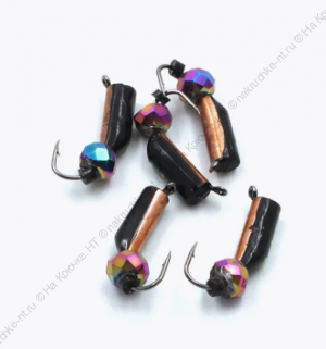 Мормышка вольф. безнасадочная "ЯМАН" Столбик №7, d-2.5 мм, L-9.5 мм, вес 1,05 гр., кристалл хамелеон Мормышка вольф. безнасадочная "ЯМАН" Столбик №7, d-2.5 мм, L-9.5 мм, вес 1,05 гр., кристалл хамелеон