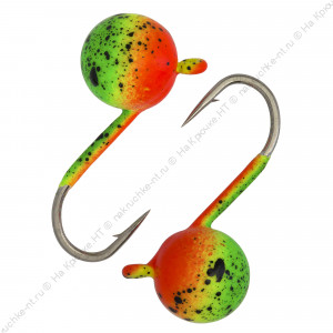 Мормышка вольфрамовая "Condor", Дробинка с ушком d 4,0 мм, вес 0.62 гр, окраска зеленый-красный с че Мормышка вольфрамовая "Condor", Дробинка с ушком d 4,0 мм, вес 0.62 гр, окраска зеленый-красный с че