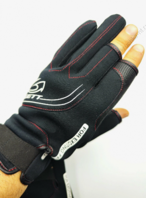 Зимние спиннинговые перчатки из неопрена GETT без пальцев(размер L) цвет серый Зимние спиннинговые перчатки из неопрена GETT без пальцев(размер L) цвет серый