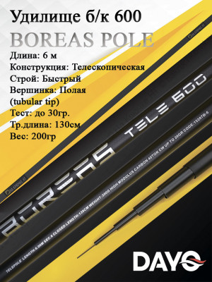 Удилище б/к DAYO 600 BOREAS POLE Удилище б/к DAYO 600 BOREAS POLE