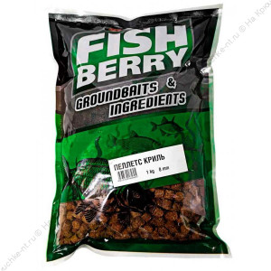 FISHBERRY Пеллетс карповый (криль, цвет - оранж) 8мм - 1 кг FISHBERRY Пеллетс карповый (криль, цвет - оранж) 8мм - 1 кг