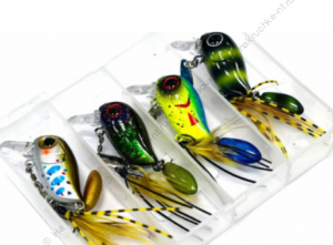 Набор воблеров с коробкой Columbia Micro Tappy 54F (4 штуки) 002 Набор воблеров с коробкой Columbia Micro Tappy 54F (4 штуки) 002