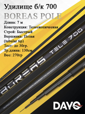 Удилище б/к DAYO 700 BOREAS POLE Удилище б/к DAYO 700 BOREAS POLE