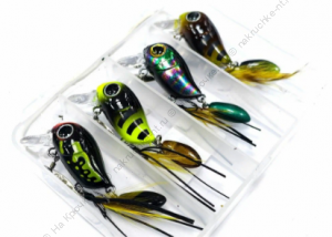 Набор воблеров с коробкой Columbia Micro Tappy 54F (4 штуки) 003 Набор воблеров с коробкой Columbia Micro Tappy 54F (4 штуки) 003
