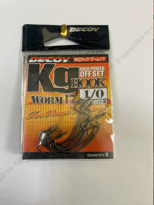 Крючки Decoy Worm 17 №1/0 9шт Крючки Decoy Worm 17 №1/0 9шт