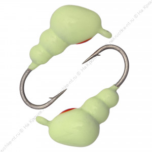 Мормышка вольфрамовая "Condor", Муравей с ушком d 3,0 мм, вес 0,3 гр, фосфор с точкой Мормышка вольфрамовая "Condor", Муравей с ушком d 3,0 мм, вес 0,3 гр, фосфор с точкой