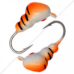 Мормышка вольфрамовая "Condor", Муравей с ушком d 3,0 мм, вес 0,3 гр, фосфор-красный с полосками и к Мормышка вольфрамовая "Condor", Муравей с ушком d 3,0 мм, вес 0,3 гр, фосфор-красный с полосками и к