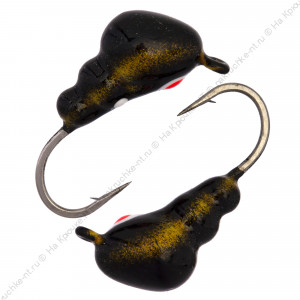 Мормышка вольфрамовая "Condor", Муравей с ушком d 3,0 мм, вес 0,3 гр, черная с красной точкой Мормышка вольфрамовая "Condor", Муравей с ушком d 3,0 мм, вес 0,3 гр, черная с красной точкой