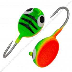 Плавунец с ушком d 4,0 мм, вес 1,00 гр, зелено-салат с полоской,оранж пузо Плавунец с ушком d 4,0 мм, вес 1,00 гр, зелено-салат с полоской,оранж пузо