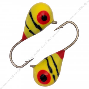 Мормышка вольфрамовая "Condor", капля с ушком, d 3,0 мм, вес 0,5 гр, обмазка малек, желтая-винт Мормышка вольфрамовая "Condor", капля с ушком, d 3,0 мм, вес 0,5 гр, обмазка малек, желтая-винт