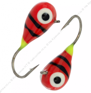 Мормышка вольфрамовая "Condor", капля с ушком, d 3,0 мм, вес 0,5 гр, обмазка малек, красная-винт Мормышка вольфрамовая "Condor", капля с ушком, d 3,0 мм, вес 0,5 гр, обмазка малек, красная-винт