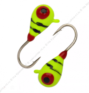 Мормышка вольфрамовая "Condor", капля с ушком, d 3,0 мм, вес 0,5 гр, обмазка малек, лимон-винт Мормышка вольфрамовая "Condor", капля с ушком, d 3,0 мм, вес 0,5 гр, обмазка малек, лимон-винт