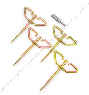 Ввертыши для палатки с насадкой под шуруповерт 4 штуки Ввертыши для палатки с насадкой под шуруповерт 4 штуки