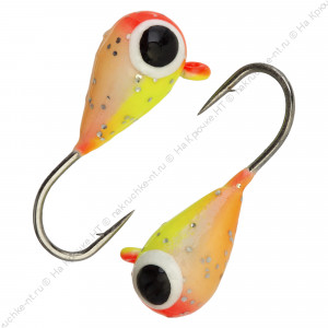 Мормышка вольфрамовая "Condor", Капля с ушком d 3,0 мм, вес 0,5 гр, окраска малек, желтая-оранжевая Мормышка вольфрамовая "Condor", Капля с ушком d 3,0 мм, вес 0,5 гр, окраска малек, желтая-оранжевая