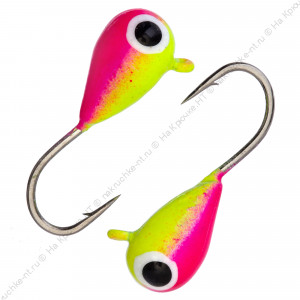 Мормышка вольфрамовая "Condor", Капля с ушком d 3,0 мм, вес 0,5 гр, окраска малек, сиреневый-желтый Мормышка вольфрамовая "Condor", Капля с ушком d 3,0 мм, вес 0,5 гр, окраска малек, сиреневый-желтый