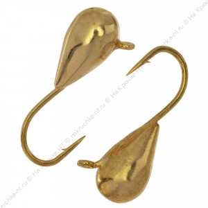 Мормышка вольфрамовая "Condor", капля с ушком, d 4,0 мм, вес 1,1 гр, золото Мормышка вольфрамовая "Condor", капля с ушком, d 4,0 мм, вес 1,1 гр, золото