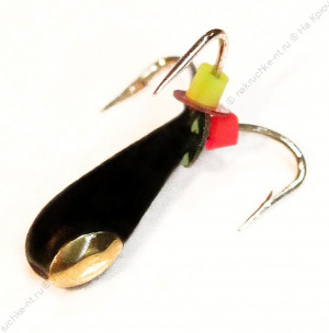 Чертик, 4 крючка, с коронкой 3,0 мм, золото Чертик, 4 крючка, с коронкой 3,0 мм, золото