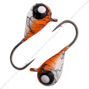 Мормышка вольфрамовая "Condor", Капля с ушком d 4,0 мм, вес 1,04 гр, окраска малек, красная-белая мр Мормышка вольфрамовая "Condor", Капля с ушком d 4,0 мм, вес 1,04 гр, окраска малек, красная-белая мр