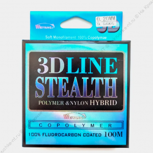 Леска 3DLINE STEALTH Wei Yang 0.25мм./13.12кг./100м. Леска 3DLINE STEALTH Wei Yang 0.25мм./13.12кг./100м.