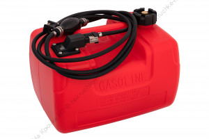 Бак топливный 12 литра + шланг с грушей и коннекторами Yamaha 3 м. Бак топливный 12 литра + шланг с грушей и коннекторами Yamaha 3 м.