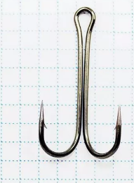 Крючок KOI "DOUBLE HOOK", размер 2/0 (INT), цвет BN, двойник /19/ Крючок KOI "DOUBLE HOOK", размер 2/0 (INT), цвет BN, двойник /19/