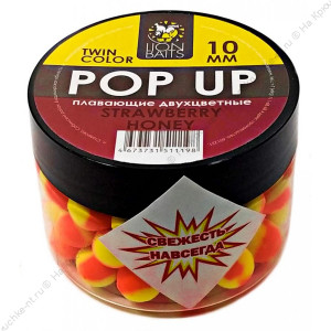 Бойлы плавающие двухцветные Twin Color "Strawberry - Honey" 10 мм Бойлы плавающие двухцветные Twin Color "Strawberry - Honey" 10 мм