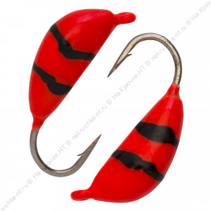 Мормышка вольфрамовая "Condor", Банан d 2,5 мм, вес 0,5 гр, красный-винт Мормышка вольфрамовая "Condor", Банан d 2,5 мм, вес 0,5 гр, красный-винт