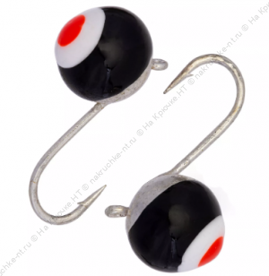 Мормышка вольфрамовая "Condor", Дробинка с ушком, d 3,0 мм, вес 0,3 гр, цвет серебро с черно-бело-кр Мормышка вольфрамовая "Condor", Дробинка с ушком, d 3,0 мм, вес 0,3 гр, цвет серебро с черно-бело-кр