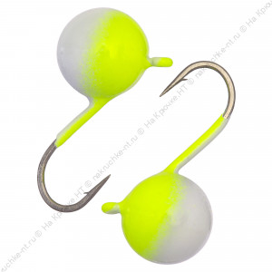 Мормышка вольфрамовая "Condor", Дробинка с ушком d 3,0 мм, вес 0,3 гр, фосфор-лимон Мормышка вольфрамовая "Condor", Дробинка с ушком d 3,0 мм, вес 0,3 гр, фосфор-лимон