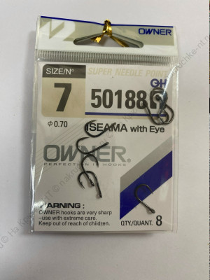 OWNER Крючок 50188 Izeama with EYE №7/8 шт OWNER Крючок 50188 Izeama with EYE №7/8 шт