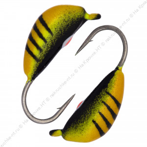 Мормышка вольфрамовая "Condor", Банан d 3,0 мм, вес 0,9 гр, цвет YGB c красной точкой Мормышка вольфрамовая "Condor", Банан d 3,0 мм, вес 0,9 гр, цвет YGB c красной точкой