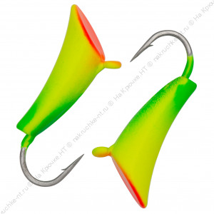 Муравей со спилом d 3,0 мм, вес 0,82 гр, желто-зеленый с оранжевым спилом Муравей со спилом d 3,0 мм, вес 0,82 гр, желто-зеленый с оранжевым спилом