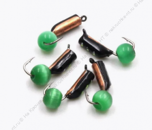 Мормышка вольф. безнасадочная "ЯМАН" Столбик №3, d-2 мм, L-7 мм, вес 0,65 гр., кошачий глаз сверлены Мормышка вольф. безнасадочная "ЯМАН" Столбик №3, d-2 мм, L-7 мм, вес 0,65 гр., кошачий глаз сверлены